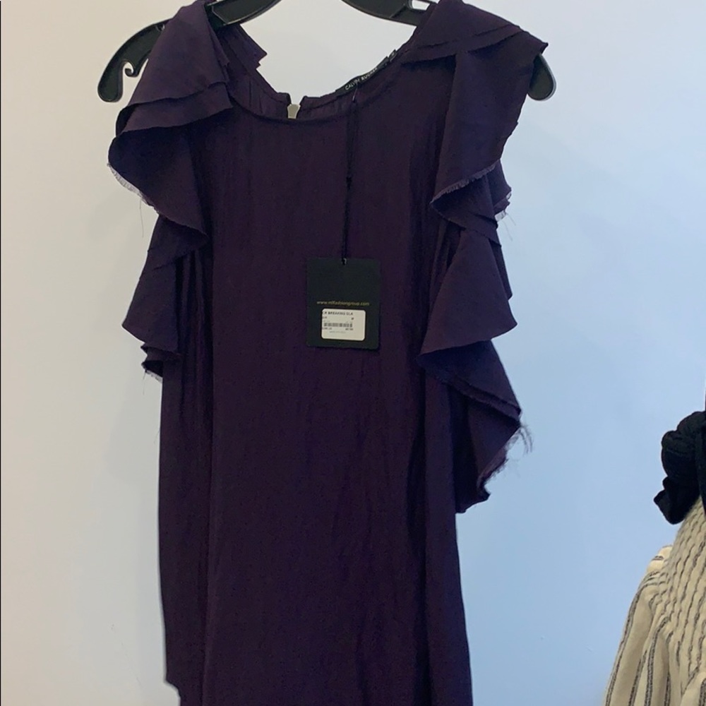 Purple shirt with Ruffles